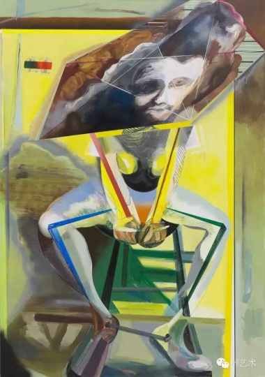簡策 《蜘蛛》185x130 cm 布面丙烯、油漆、馬克筆、粉筆 2015
