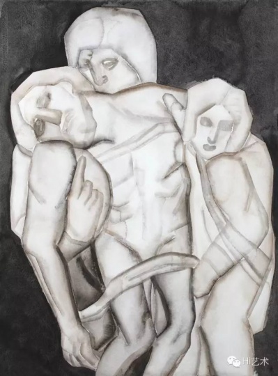 胡子 《Pieta》 75.5×55.5 cm 紙上水粉 2015
