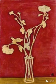 常玉《黃桌上的菊花瓶》59.5 x 39.8cm 油彩 纖維板 1940 估價(jià)：1000至1500萬(wàn)港元

