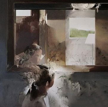 韓維娜 《春意》 100×100cm 布面油畫 2015