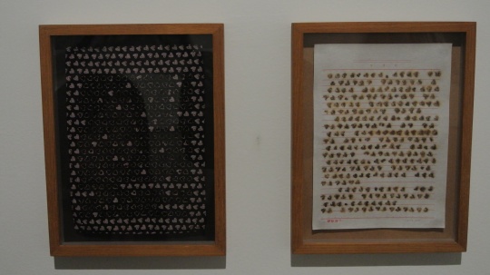 張雪瑞 《燒心之一》30×20cm 布、紙、鏡框 2014 推薦人：黃篤

