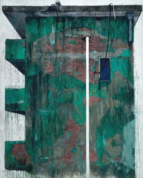 周棟 《大綠樓》  305x245cm 布面油畫 2015
