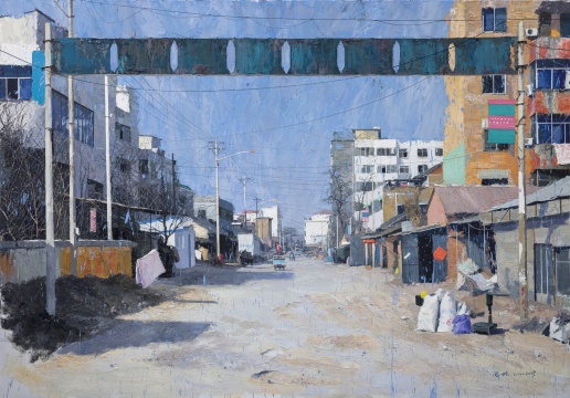 ?周棟 《一路走下去，不要有目的》   215×300cm 布面油畫 2014-2015