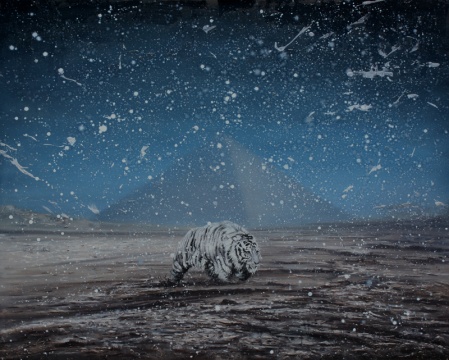 趙博 《荒原--疲憊的行者》 160x200cm  綜合材料 2013

