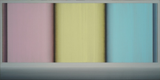 鞠方 《地平線·三色書》 60×120cm 布面油畫 2015
