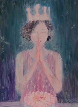 張子葉 《會發(fā)光·1》  210×150cm  布面油畫 2015
