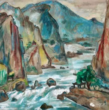 ?關良 《石門》135.5×134cm 油畫 1980 在2011年嘉德春拍中以2300萬元成交
