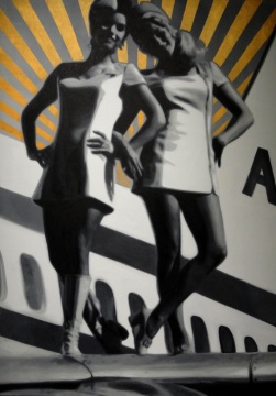 顏磊 《著陸-空中小姐》 200×145cm 布面油畫 2007
