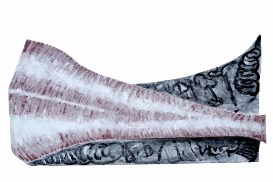 《無(wú)題》 224×122cm 綜合材料 2013
