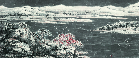 《丹楓白雪》長卷（局部）
