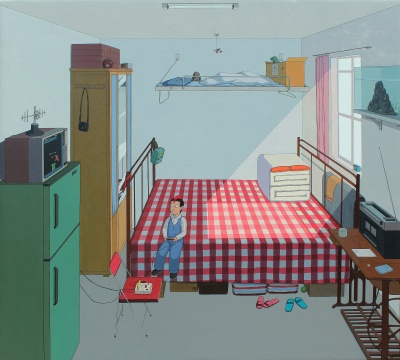 崔君 《小時(shí)候》 90×100cm 布面丙烯 2015
