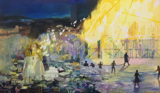 莫頔 《Lost Book》  60×100cm  布面油畫(huà) 2015
