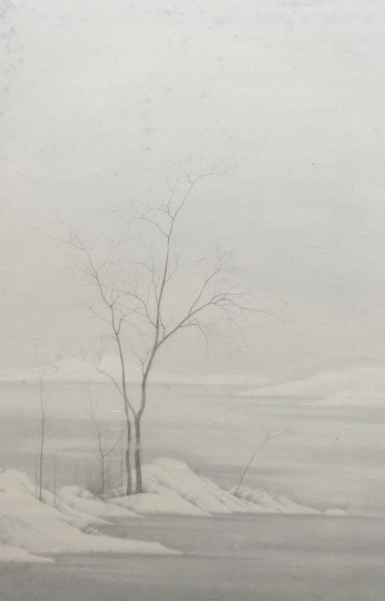程保忠 《尋林·幽思之一》 86.5x56cm  紙本設(shè)色  2015
