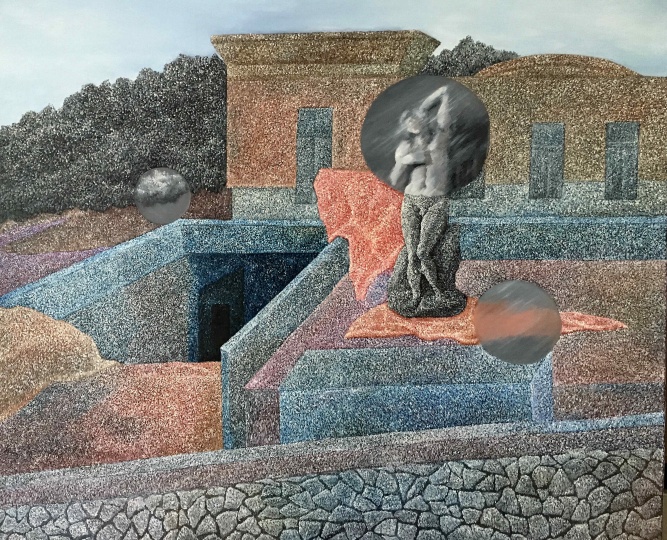林耿森 《天臺》 100x120cm  布面油畫  2013
