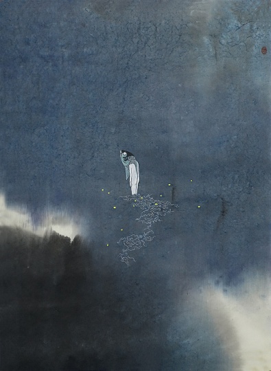 林于思 《子非魚焉知非人類的不快樂》 46×35cm   紙本設(shè)色 2016
