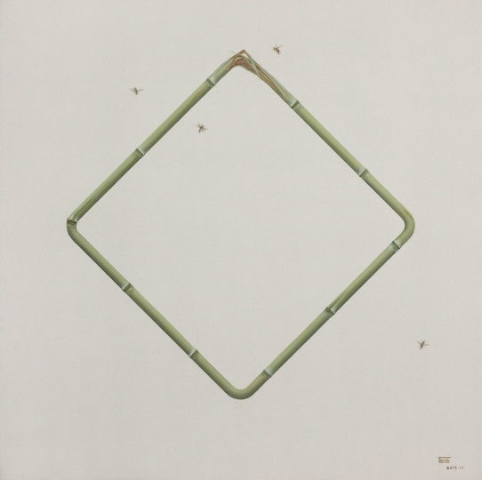 吳笛笛 《竹》  120x120cm   布面油畫  2013
