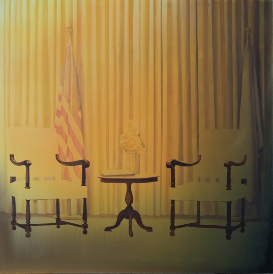 周銘 《會議室8》 180x180cm  布面油畫  2012
