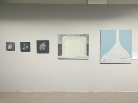 ?王洋油畫作品：《雨人》、《三顆卵》、《襪子》、《白墻》、《用白色澆灌》