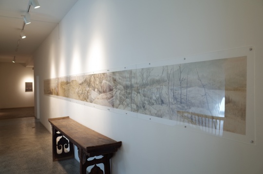 黨震  《風(fēng)景》  800×500cm  紙本設(shè)色  2016
