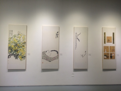 李云雷作品 《帶雪沖寒》、《日初長(zhǎng)》、《誰是忘機(jī)者》、《緣物》 紙本設(shè)色