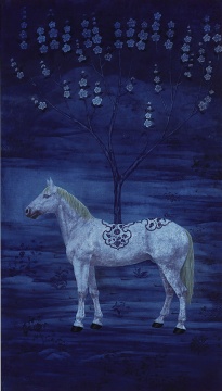 徐累 《青花樹》  211×120cm  設(shè)色紙本  2008  成交價(jià)：440萬港幣  由亞洲收藏家競(jìng)得
