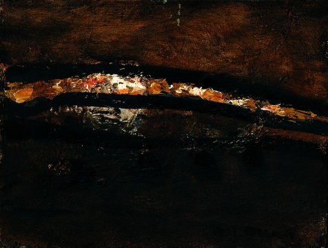 《麻黃梁長城》 20.5×27cm 布面油畫  1999
