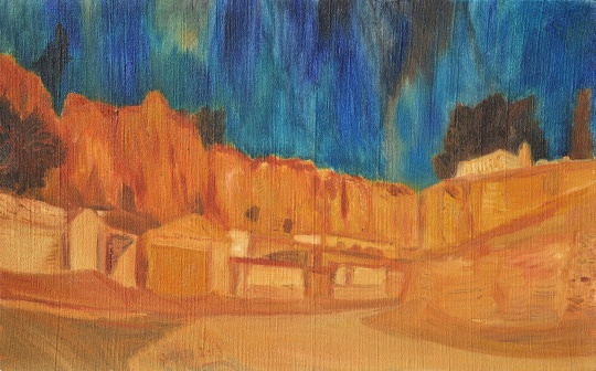 《威坪堡內(nèi)》 50×80cm 布面油畫 2013
