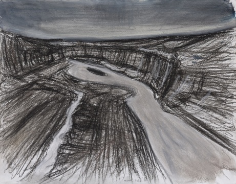 《討賴河谷》 32×41cm 紙本水彩 2012
