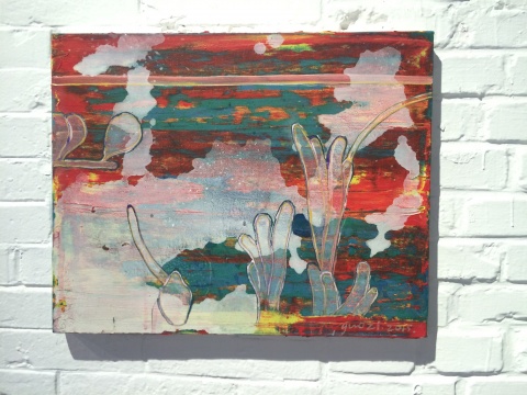 《水里的東西3》40×50cm 布面丙烯 2016