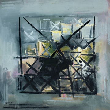《禁忌》 84 x 84 cm   布面油畫   1986
