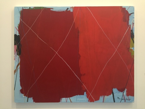譚平 《闖入者一紅》 160×200cm 布面丙烯 2015
