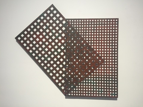 《錯位-重疊》 108×120cm 布面綜合材料 2016

