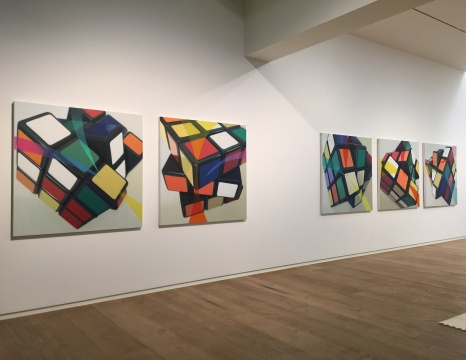 陳文波  《轉(zhuǎn)轉(zhuǎn)、轉(zhuǎn)》  150×150cm×5   布面油畫  2016
