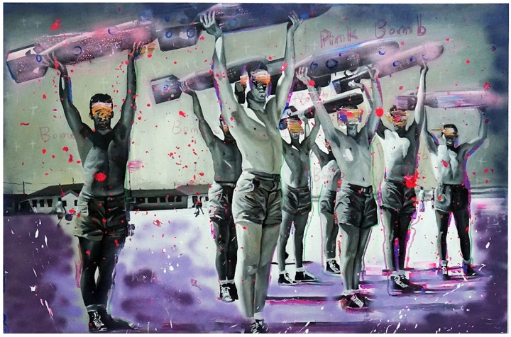 《粉紅豹提醒了我》150×100CM 布面油彩 2016
