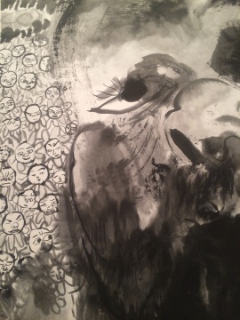 《偶像》紙本水墨 180×98cm 2015
