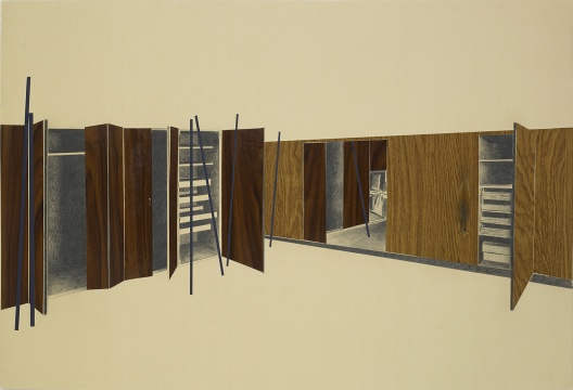 塔提亞娜·圖薇 《無(wú)題，布局系列》 鉛筆繪畫，塑料，燒痕 2008
