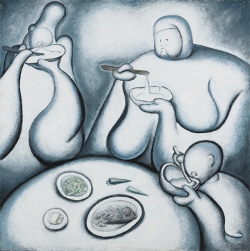 鄒濤 《窮人》 120×120cm 布面油畫 2015
