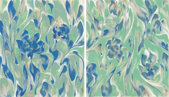 潘汶汛 《對蔭》  60×51cm×2  紙本水墨  2016

