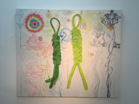 《奉獻》 110×130cm 油畫、布、黏土 2015
