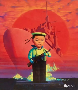 
劉野《小海軍》 105×91cm 布面油畫(huà) 2000  估價(jià)：1200萬(wàn)至1800萬(wàn)元  中國(guó)嘉德2016春拍  流拍  

