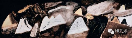 尚揚(yáng) 《蛇年風(fēng)景》 118×406cm 布面油畫、丙烯 2001  成交價：1242萬元
