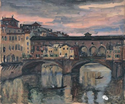 劉海粟 《翡冷翠》 46×55cm 布面油畫 1930  成交價：874萬元
