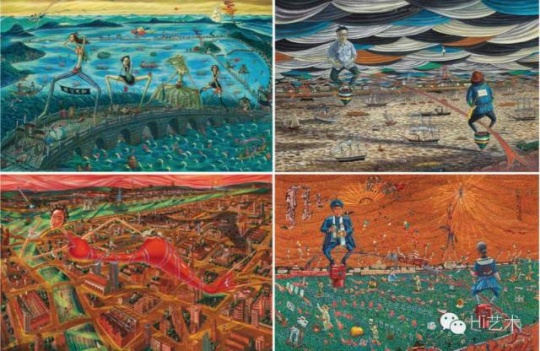 
劉大鴻《南浦大橋;西湖;文革橋;及東方空嫂》 64.5×99.5cm、64.5×100cm、64.5×99.5cm、64.5×99.5cm  布面油畫  1996、1997、1996及1995

估價(jià)：180萬港幣 至 240萬港幣

