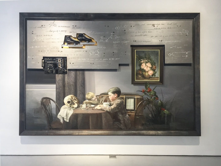 《調(diào)頻》 318×214cm 布面油畫裝置 2015-2016
