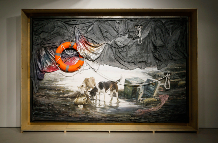《珩河》 320×216cm 布面油畫裝置 2015-2016
