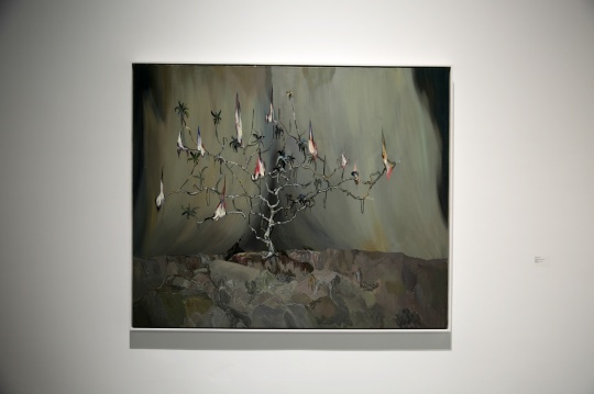 王頃 《平原一棵樹》150×180cm 布面丙烯 2010
