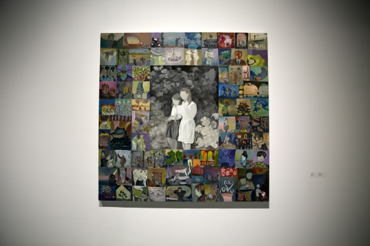 王頃《游園》200×200cm 布面油畫 2015-2016
