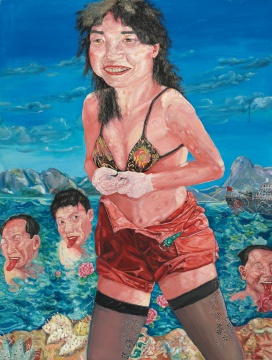 劉煒 《游泳美女 第三號》200×150cm 布面油畫 1994

成交價：1684萬港幣  香港佳士得  
