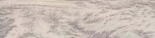 梅婉婷《寒瀟秋域之三》25×102cm  紙本淺絳 2014
