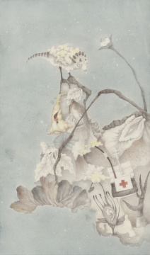 張?zhí)炷?《容易引起》107x63cm 紙本坦培拉 2015
